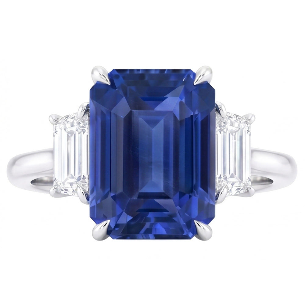 Natural Real ( Not Lab Grown )  Sapphire Engagement Ring