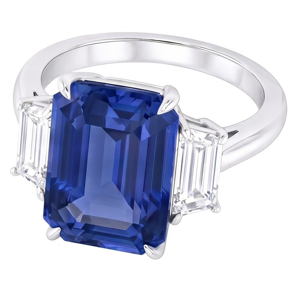 Natural Real ( Not Lab Grown )  Sapphire Engagement Ring