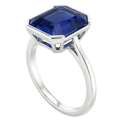 Natural Real ( Not Lab Grown )  Sapphire Royal Blue Ring With Skinny Band