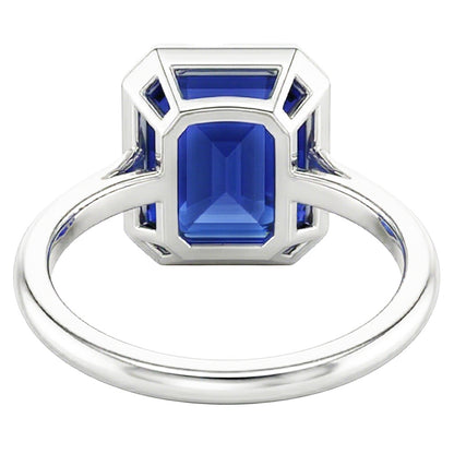 Natural Real ( Not Lab Grown )  Sapphire Royal Blue Ring With Skinny Band