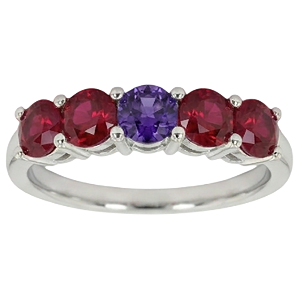 Natural Real ( Not Lab Grown )  Sapphire Ruby Band 1.50 Carats Women Jewelry