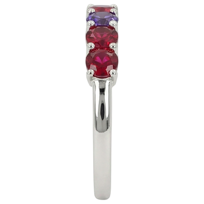 Natural Real ( Not Lab Grown )  Sapphire Ruby Band 1.50 Carats Women Jewelry