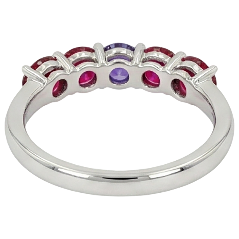 Natural Real ( Not Lab Grown )  Sapphire Ruby Band 1.50 Carats Women Jewelry