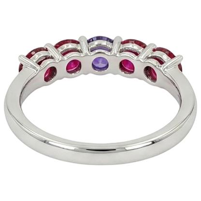 Natural Real ( Not Lab Grown )  Sapphire Ruby Band 1.50 Carats Women Jewelry