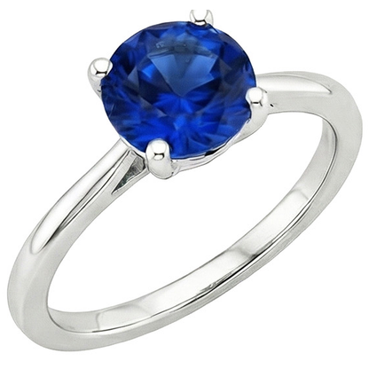 Natural Real ( Not Lab Grown )  Solitaire 2.5 Carat Sapphire Ring
