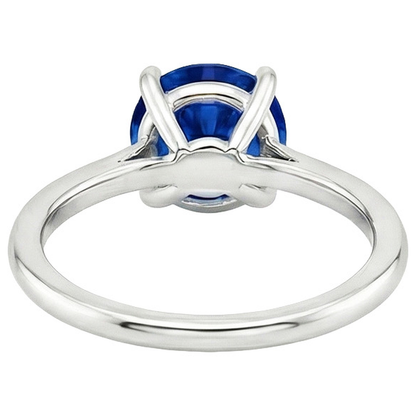 Natural Real ( Not Lab Grown )  Solitaire 2.5 Carat Sapphire Ring