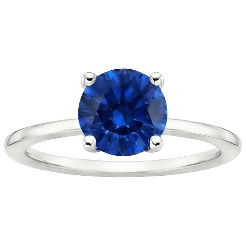 Natural Real ( Not Lab Grown )  Solitaire 2.5 Carat Sapphire Ring