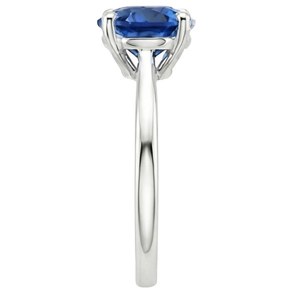 Natural Real ( Not Lab Grown )  Solitaire 2.5 Carat Sapphire Ring