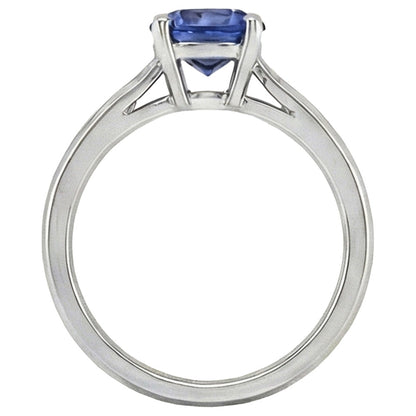 Natural Real ( Not Lab Grown )  Solitaire 3 Carat Ceylon Sapphire Ring Set 14K New