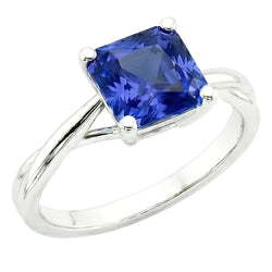 Natural Real ( Not Lab Grown )  Solitaire 3 Carat Sapphire Engagement Ring