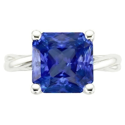 Natural Real ( Not Lab Grown )  Solitaire 3 Carat Sapphire Engagement Ring