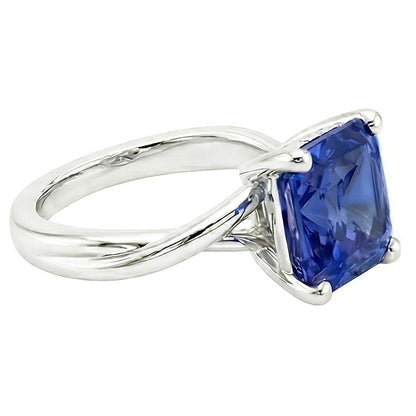 Natural Real ( Not Lab Grown )  Solitaire 3 Carat Sapphire Engagement Ring