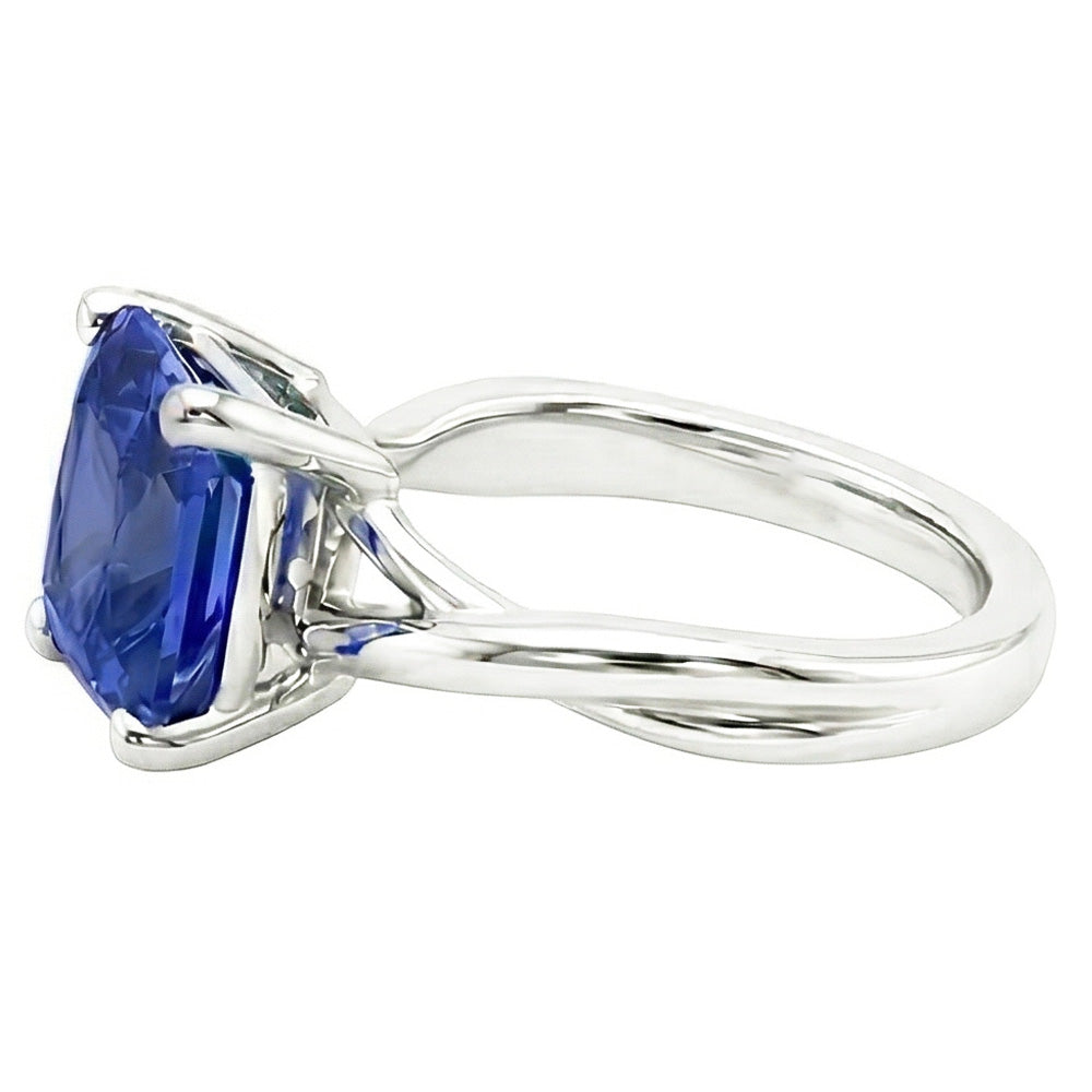 Natural Real ( Not Lab Grown )  Solitaire 3 Carat Sapphire Engagement Ring