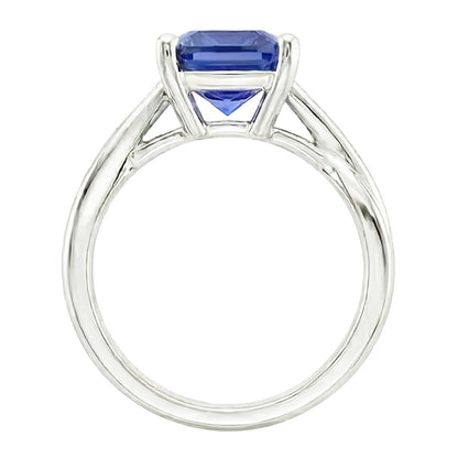 Natural Real ( Not Lab Grown )  Solitaire 3 Carat Sapphire Engagement Ring