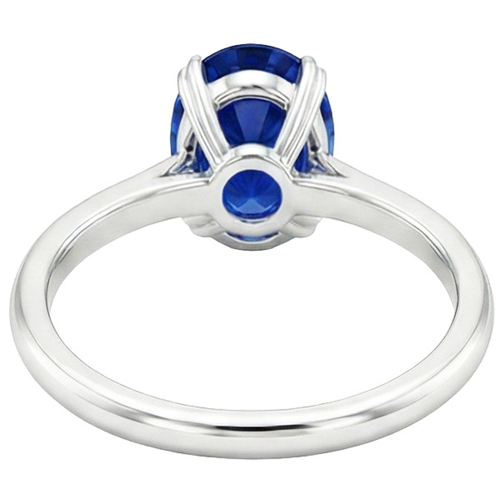 Natural Real ( Not Lab Grown )  Solitaire Anniversary Ring Prong Set Ceylon Sapphire 2.50 Carats
