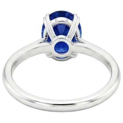 Natural Real ( Not Lab Grown )  Solitaire Anniversary Ring Prong Set Ceylon Sapphire 2.50 Carats
