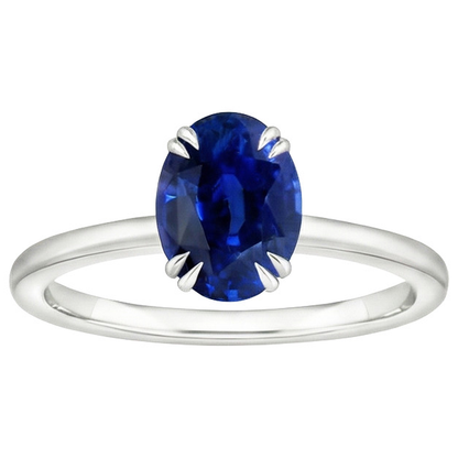 Natural Real ( Not Lab Grown )  Solitaire Anniversary Ring Prong Set Ceylon Sapphire 2.50 Carats