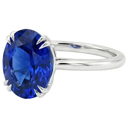 Natural Real ( Not Lab Grown )  Solitaire Anniversary Ring Prong Set Ceylon Sapphire 2.50 Carats