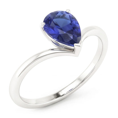 Natural Real ( Not Lab Grown )  Solitaire Ceylon Sapphire Engagement Ring 1.50 Carats Gold