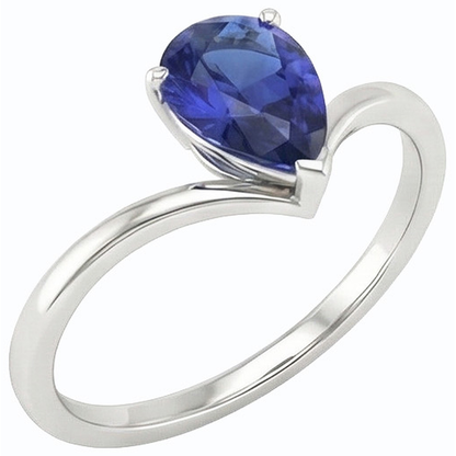 Natural Real ( Not Lab Grown )  Solitaire Ceylon Sapphire Engagement Ring 1.50 Carats Gold