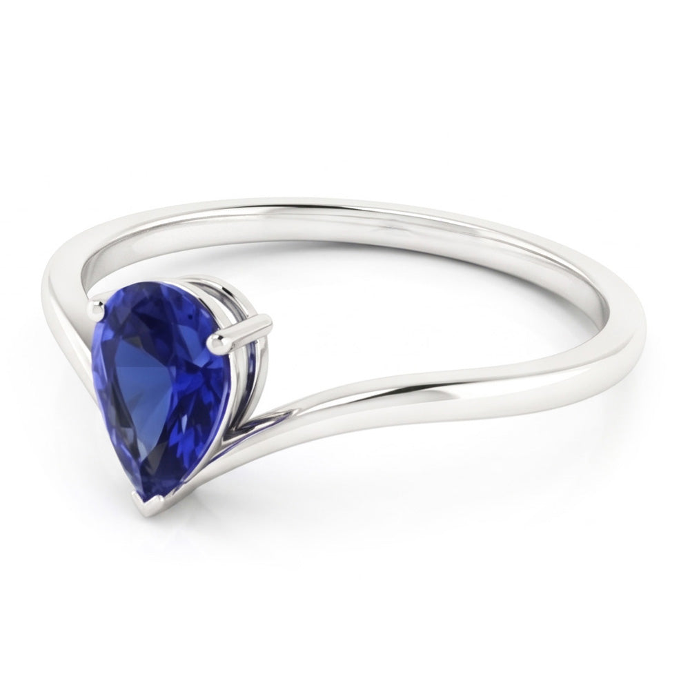 Natural Real ( Not Lab Grown )  Solitaire Ceylon Sapphire Engagement Ring 1.50 Carats Gold