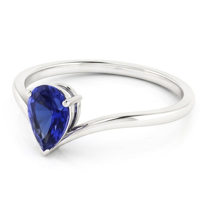 Natural Real ( Not Lab Grown )  Solitaire Ceylon Sapphire Engagement Ring 1.50 Carats Gold