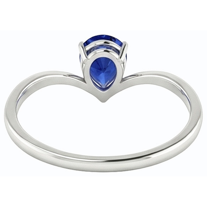 Natural Real ( Not Lab Grown )  Solitaire Ceylon Sapphire Engagement Ring 1.50 Carats Gold