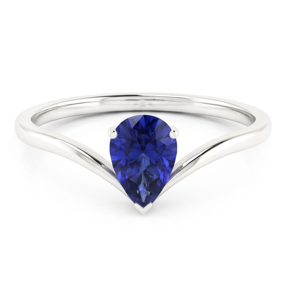 Natural Real ( Not Lab Grown )  Solitaire Ceylon Sapphire Engagement Ring 1.50 Carats Gold