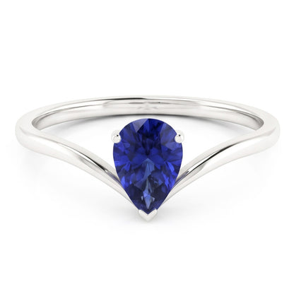 Natural Real ( Not Lab Grown )  Solitaire Ceylon Sapphire Engagement Ring 1.50 Carats Gold