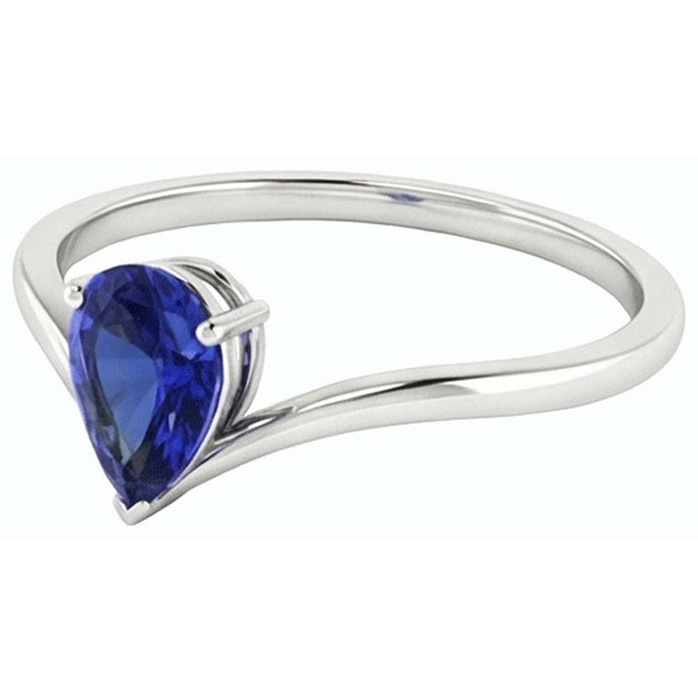 Natural Real ( Not Lab Grown )  Solitaire Ceylon Sapphire Engagement Ring 1.50 Carats Gold