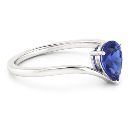Natural Real ( Not Lab Grown )  Solitaire Ceylon Sapphire Engagement Ring 1.50 Carats Gold