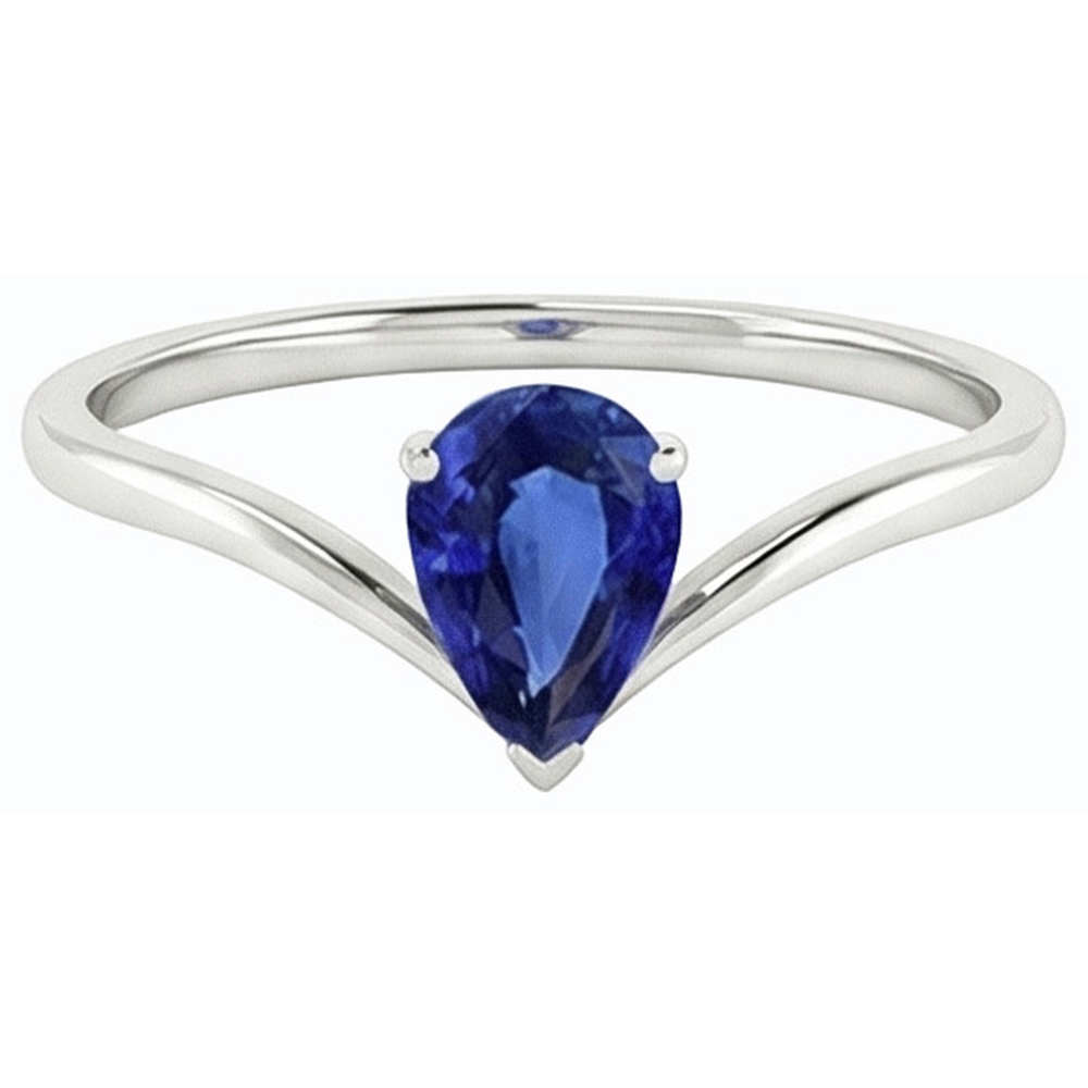 Natural Real ( Not Lab Grown )  Solitaire Ceylon Sapphire Engagement Ring 1.50 Carats Gold