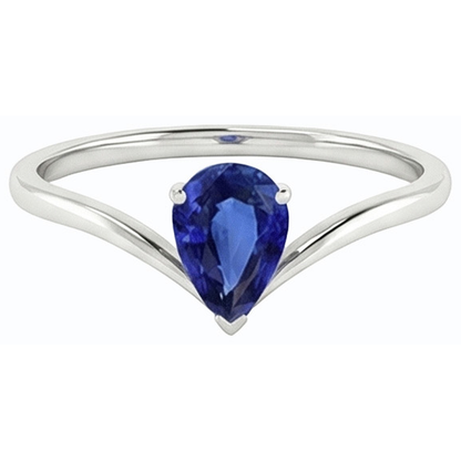 Natural Real ( Not Lab Grown )  Solitaire Ceylon Sapphire Engagement Ring 1.50 Carats Gold