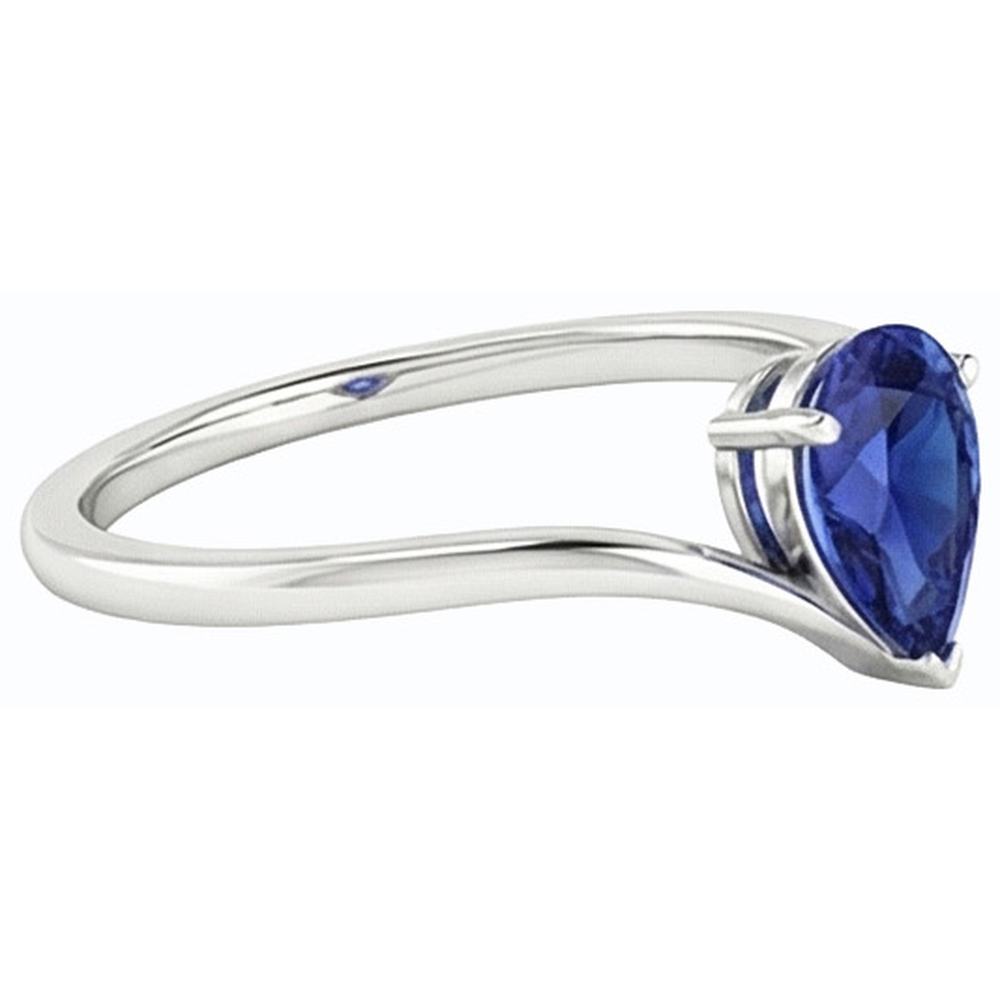 Natural Real ( Not Lab Grown )  Solitaire Ceylon Sapphire Engagement Ring 1.50 Carats Gold
