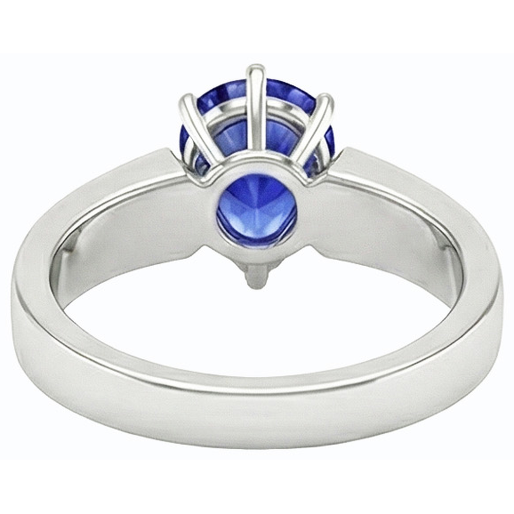 natural pear sapphire 1.50ct ring on white background