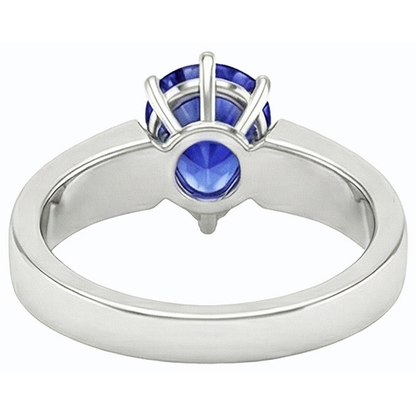 natural pear sapphire 1.50ct ring on white background