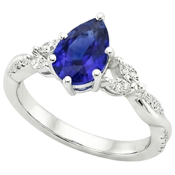 Natural Real ( Not Lab Grown )  Solitaire Ceylon Sapphire Ring With Accents 4.50 Carats Split Shank