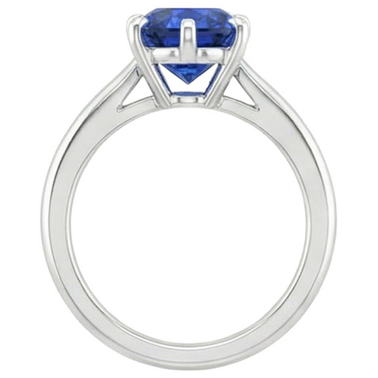 Natural Real ( Not Lab Grown )  Solitaire Engagement Ring Oval Cut Ceylon Sapphire 2 Carats