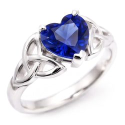 Natural Real ( Not Lab Grown )  Solitaire Heart Cut Ring Vintage Style Sri Lankan Sapphire 2 Carats