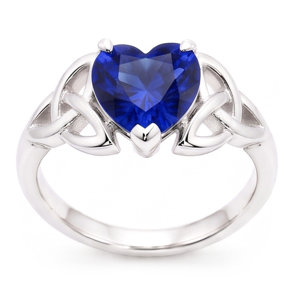Natural Real ( Not Lab Grown )  Solitaire Heart Cut Ring Vintage Style Sri Lankan Sapphire 2 Carats