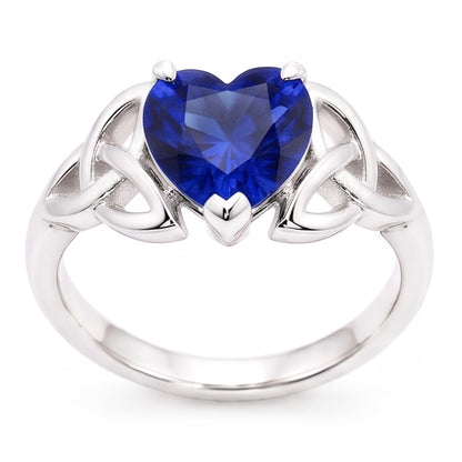 Natural Real ( Not Lab Grown )  Solitaire Heart Cut Ring Vintage Style Sri Lankan Sapphire 2 Carats