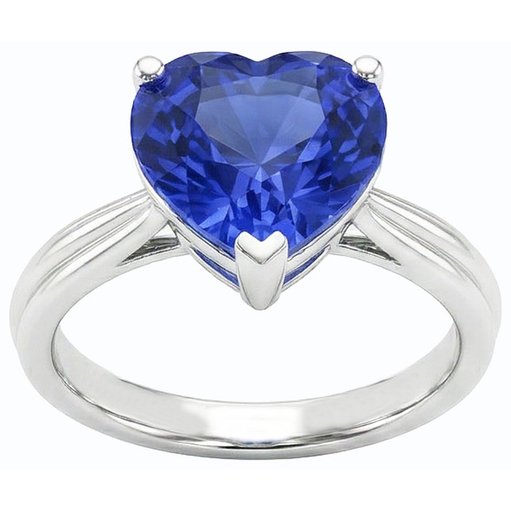 natural heart sapphire 2.50ct ring close up detail