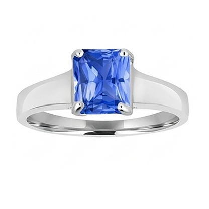 Natural Real ( Not Lab Grown )  Solitaire Mens Ring Gemstone Jewelry 2.50 Carats Sri Lankan Sapphire