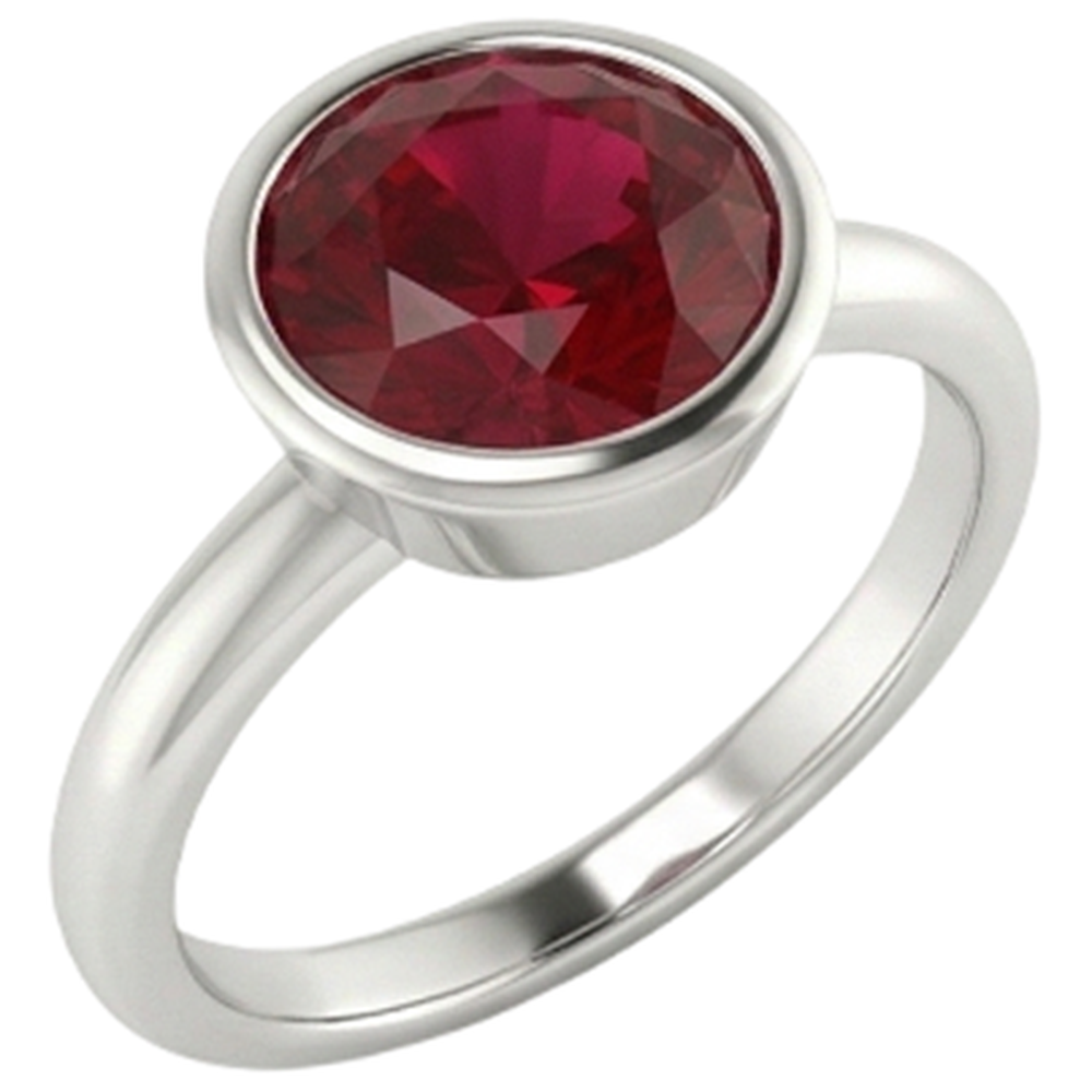 Natural Real ( Not Lab Grown )  Solitaire Ring 0.75 Carats Burmese Ruby Ladies Jewelry New
