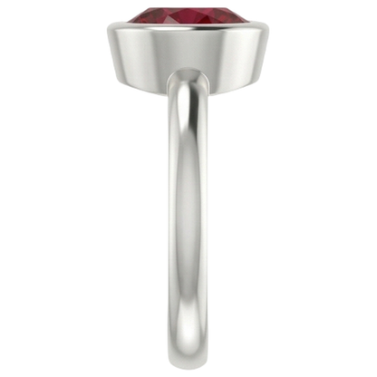 Natural Real ( Not Lab Grown )  Solitaire Ring 0.75 Carats Burmese Ruby Ladies Jewelry New