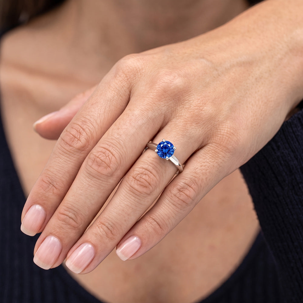 Natural Real ( Not Lab Grown )  Solitaire Ring 1.25 Carats White Gold 14K