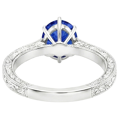 Natural Real ( Not Lab Grown )  Solitaire Ring Antique Style Pear Cut Sri Lankan Sapphire 2 Carats