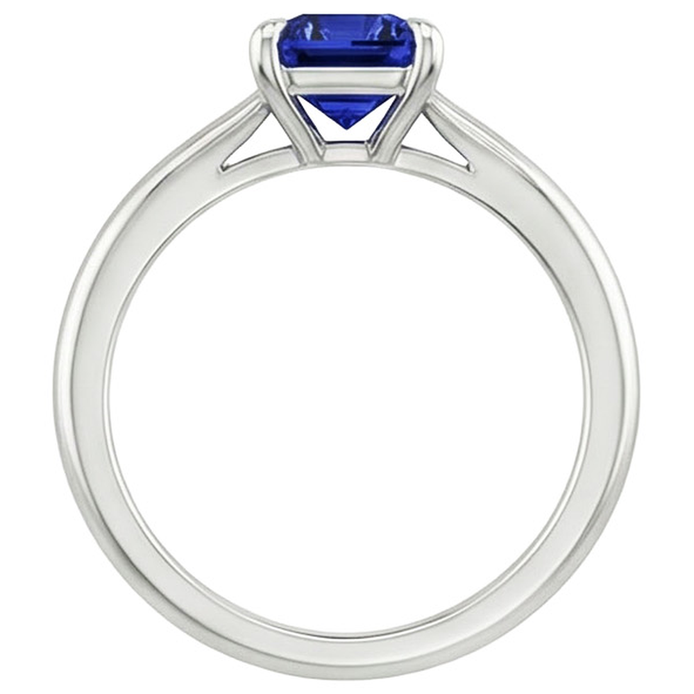 Natural Real ( Not Lab Grown )  Solitaire Ring Radiant Sri Lankan Sapphire 3 Carats