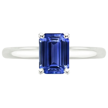 Natural Real ( Not Lab Grown )  Solitaire Sapphire 4 Carat Engagement Ring
