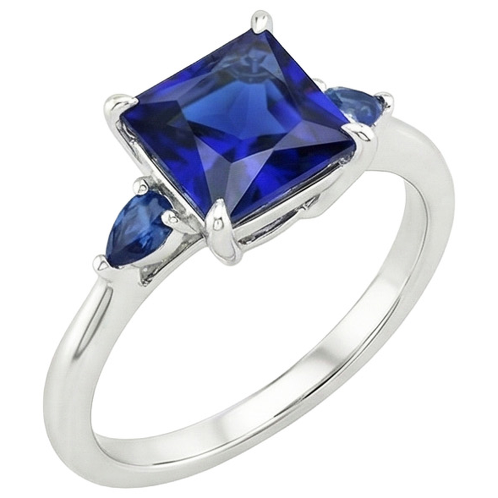 natural princess sapphire 5.25ct ring side angle